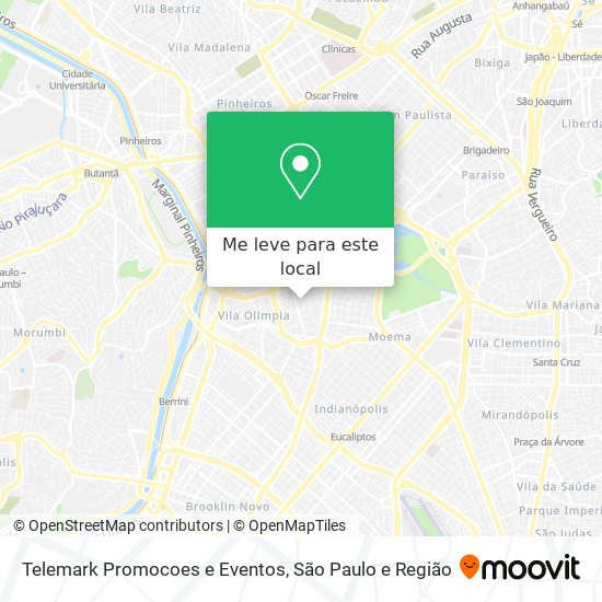 Telemark Promocoes e Eventos mapa