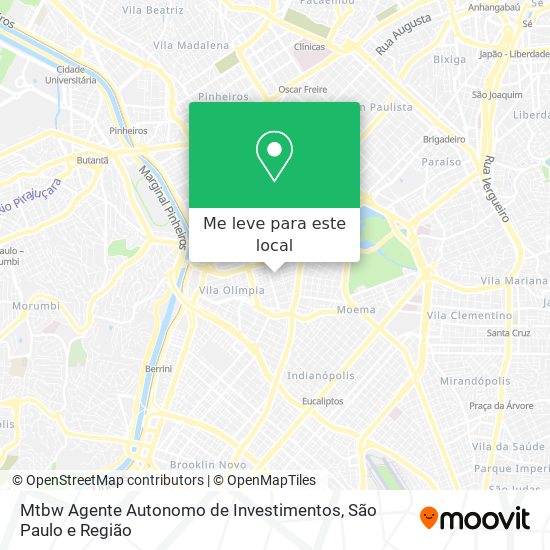 Mtbw Agente Autonomo de Investimentos mapa