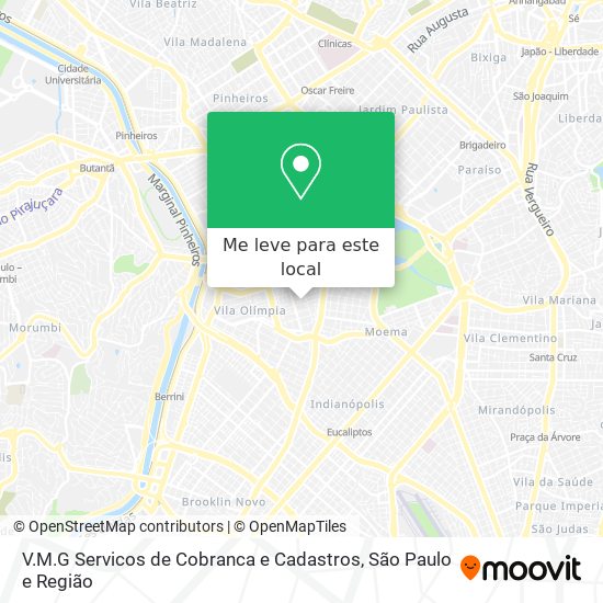 V.M.G Servicos de Cobranca e Cadastros mapa