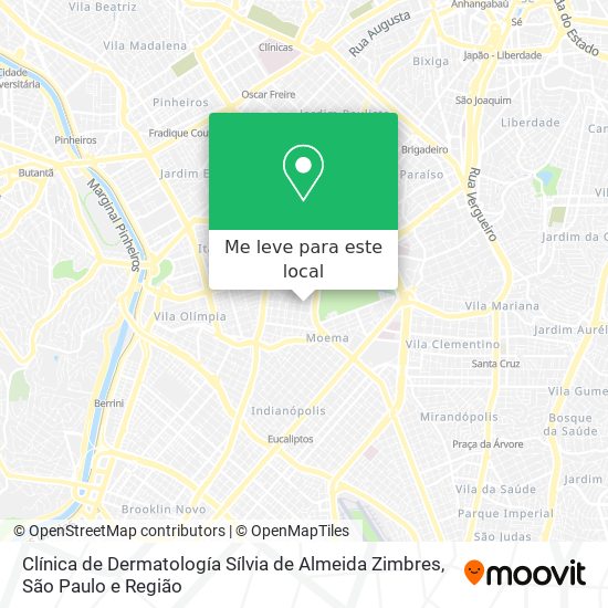 Clínica de Dermatología Sílvia de Almeida Zimbres mapa