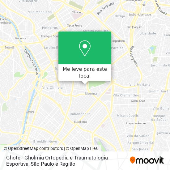 Ghote - Gholmia Ortopedia e Traumatologia Esportiva mapa