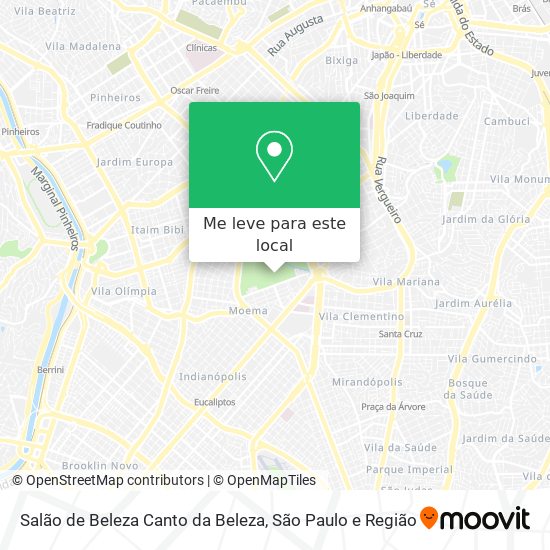 Salão de Beleza Canto da Beleza mapa