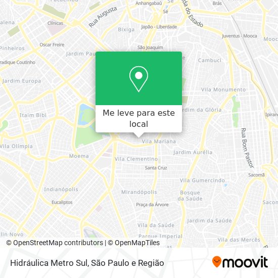 Hidráulica Metro Sul mapa