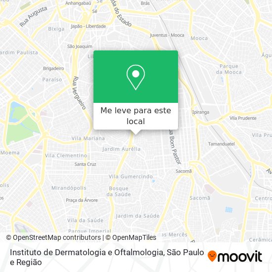 Instituto de Dermatologia e Oftalmologia mapa