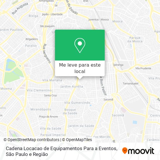 Cadena Locacao de Equipamentos Para a Eventos mapa