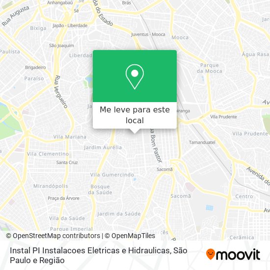 Instal PI Instalacoes Eletricas e Hidraulicas mapa