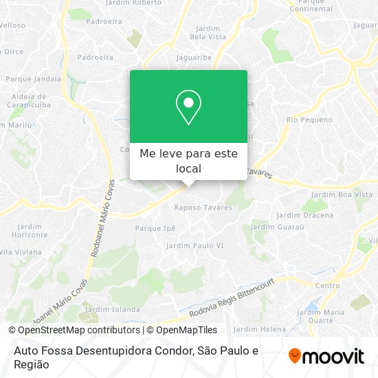 Auto Fossa Desentupidora Condor mapa