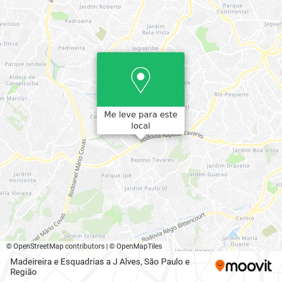 Madeireira e Esquadrias a J Alves mapa