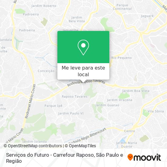 Serviços do Futuro - Carrefour Raposo mapa