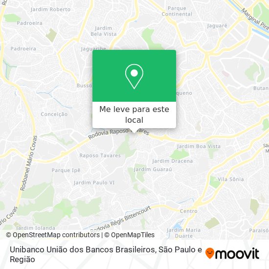 Unibanco União dos Bancos Brasileiros mapa