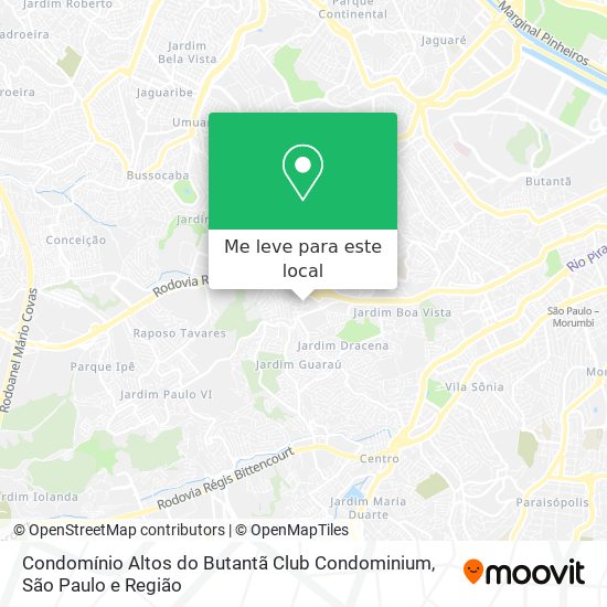 Condomínio Altos do Butantã Club Condominium mapa