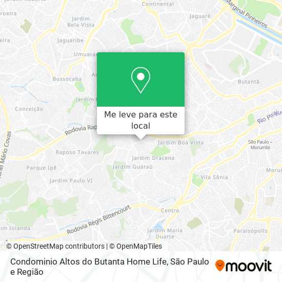 Condominio Altos do Butanta Home Life mapa