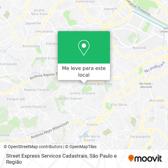 Street Express Servicos Cadastrais mapa