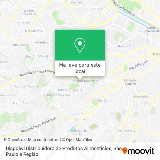 Dispolwl Distribuidora de Produtos Alimenticios mapa