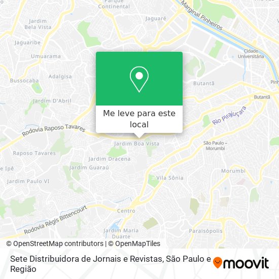 Sete Distribuidora de Jornais e Revistas mapa