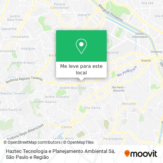 Haztec Tecnologia e Planejamento Ambiental Sá mapa