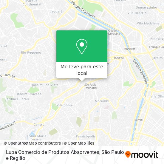 Lupa Comercio de Produtos Absorventes mapa