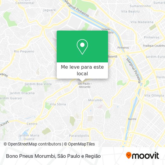 Bono Pneus Morumbi mapa