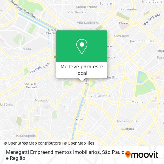 Menegatti Empreendimentos Imobiliarios mapa