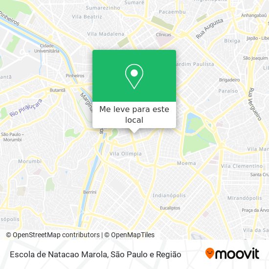 Escola de Natacao Marola mapa