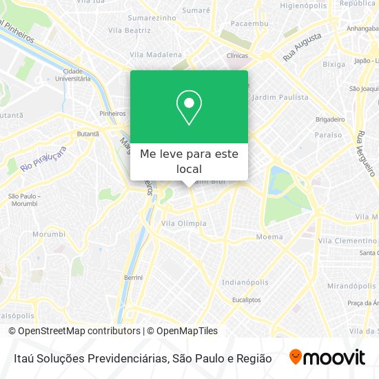 Itaú Soluções Previdenciárias mapa