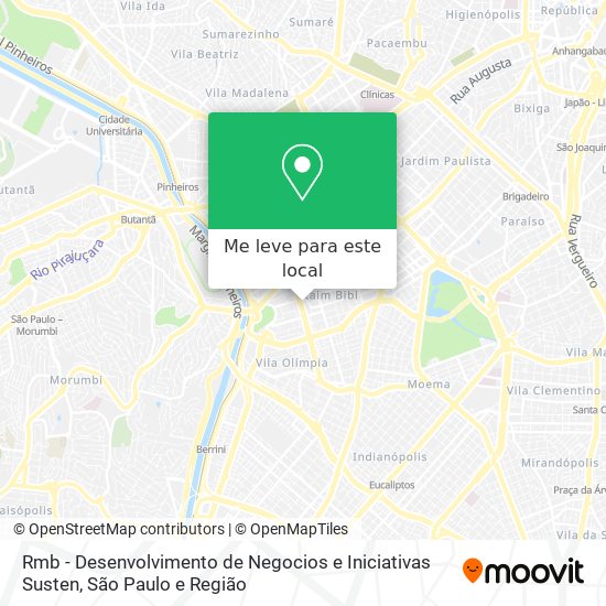 Rmb - Desenvolvimento de Negocios e Iniciativas Susten mapa