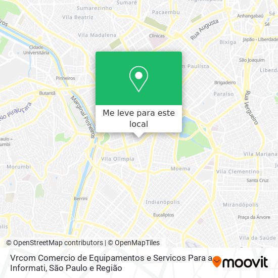 Vrcom Comercio de Equipamentos e Servicos Para a Informati mapa