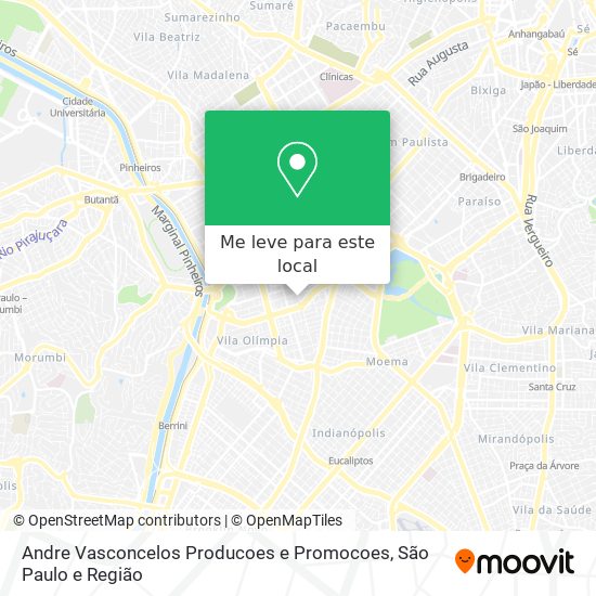 Andre Vasconcelos Producoes e Promocoes mapa