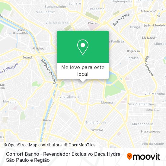 Confort Banho - Revendedor Exclusivo Deca Hydra mapa