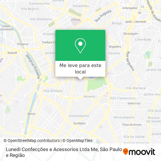 Lunedi Confecções e Acessorios Ltda Me mapa
