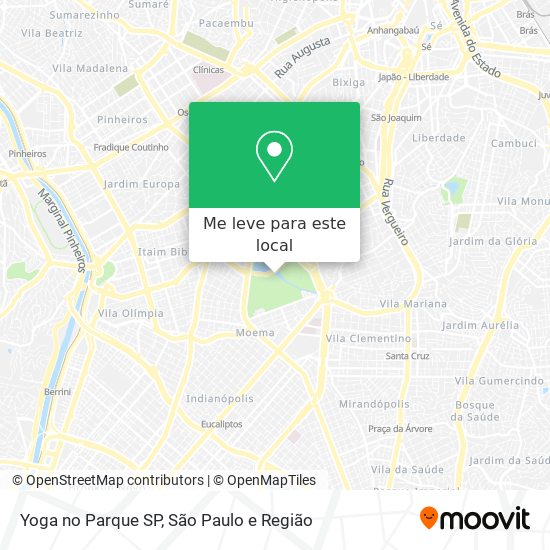 Yoga no Parque SP mapa