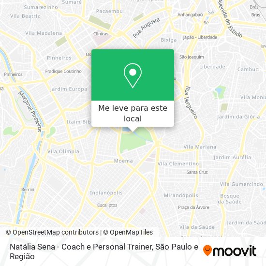 Natália Sena - Coach e Personal Trainer mapa