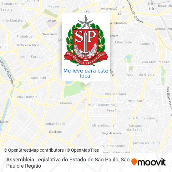 Assembléia Legislativa do Estado de São Paulo mapa