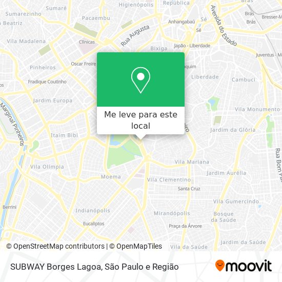 SUBWAY Borges Lagoa mapa