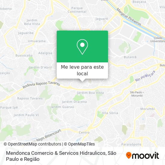 Mendonca Comercio & Servicos Hidraulicos mapa