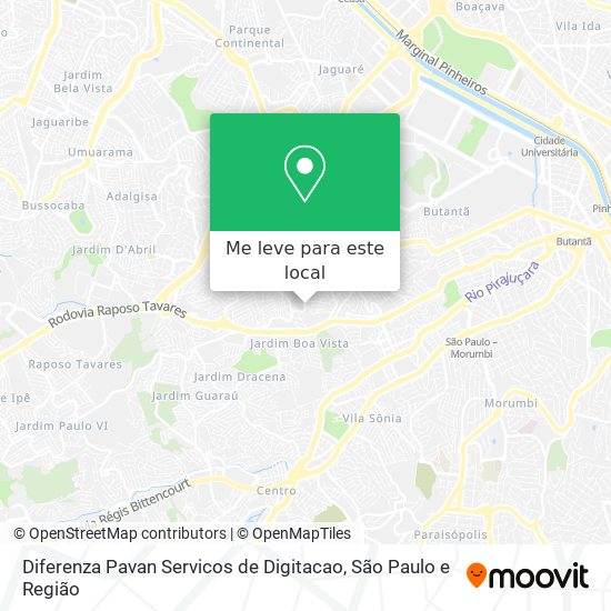Diferenza Pavan Servicos de Digitacao mapa