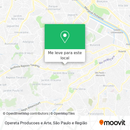 Opereta Producoes e Arte mapa