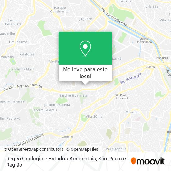 Regea Geologia e Estudos Ambientais mapa