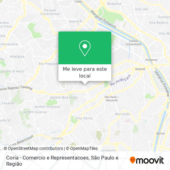 Coria - Comercio e Representacoes mapa