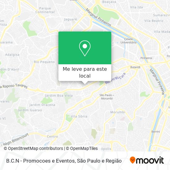 B.C.N - Promocoes e Eventos mapa