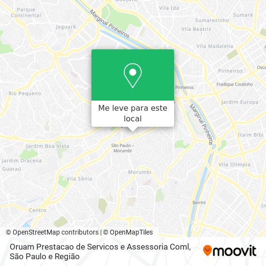 Oruam Prestacao de Servicos e Assessoria Coml mapa