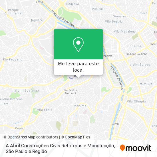 A Abril Construções Civis Reformas e Manutenção mapa