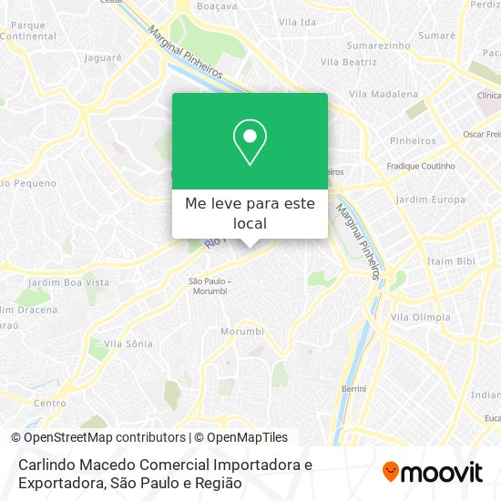 Carlindo Macedo Comercial Importadora e Exportadora mapa