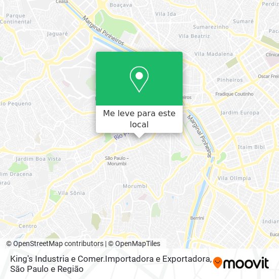 King's Industria e Comer.Importadora e Exportadora mapa