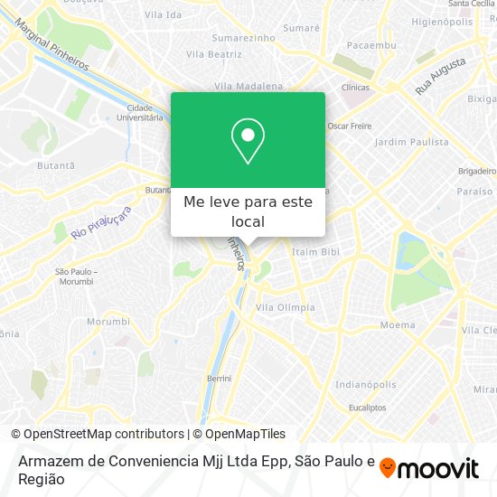 Armazem de Conveniencia Mjj Ltda Epp mapa