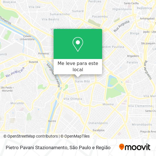 Pietro Pavani Stazionamento mapa