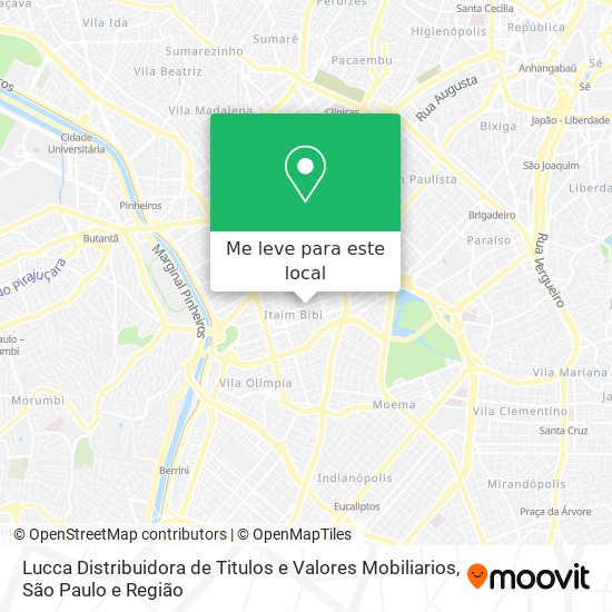 Lucca Distribuidora de Titulos e Valores Mobiliarios mapa