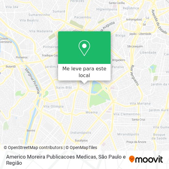 Americo Moreira Publicacoes Medicas mapa