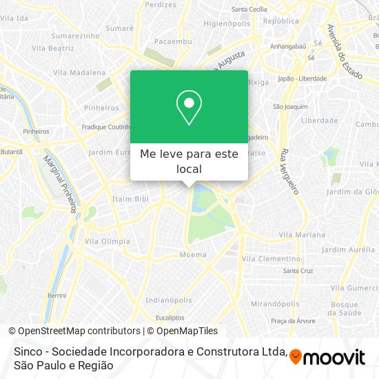 Sinco - Sociedade Incorporadora e Construtora Ltda mapa