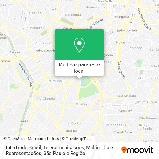 Intertrade Brasil, Telecomunicações, Multimídia e Representações mapa